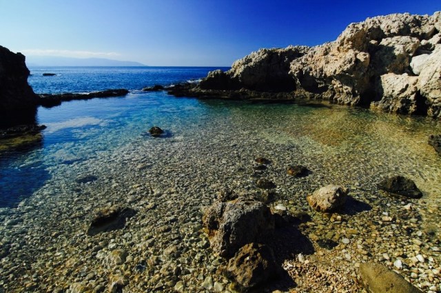 Milazzo is surrounded by blue sea and sea life 